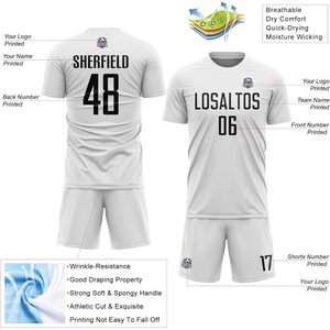 ชุดเสื้อฟุตบอลแบบกำหนดเอง ชุดยูนิฟอร์มทีมแบบซับลิเมชั่น ระบายเหงื่อได้ดี สำหรับผู้ใหญ่ทุกเพศทุกวัย ไซส์ XXS-5XL เสื้อและกางเกงขาสั้น - Product Image 3