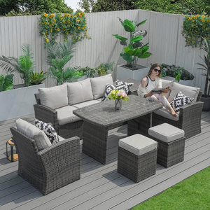 Hiện đại vườn <span class=keywords><strong>sofa</strong></span> nhà hàng ngoài trời ăn uống Bộ ghế Patio PE mây ngoài trời đồ nội thất - Product Image 3