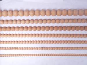 Decorazione decorativa in legno di perline per metà perline di legno <span class=keywords><strong>modanatura</strong></span> di perline non finito perline di legno di stampaggio per la casa armadio a <span class=keywords><strong>parete</strong></span> porta scaffale - Product Image 2