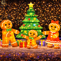 SGCL19 Große Outdoor-Weihnachtsbeleuchtung mit Weihnachtsmann-Figur für Stadtplätze und Themenpark-Festivals