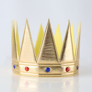生日皇冠派对帽万圣节派对Cos玩国王生日快乐派对装饰国王装扮男孩和女孩 - Product Image 3