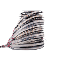 5m WS2812 WS2812B 5V Addressable RGB SMD5050 30/60/144Leds Kontrol Suara Strip LED RGB Pintar yang Dapat Diprogram