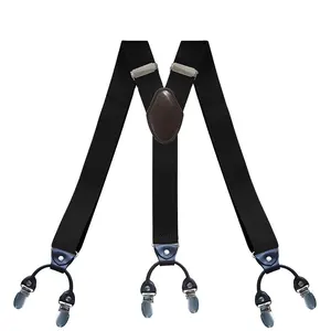 Factory Directly Sale Stock 6 Clips Y Shaped Suspender For Men Low Price Suspenders