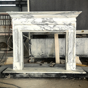 Manteau de <span class=keywords><strong>cheminée</strong></span> en <span class=keywords><strong>marbre</strong></span> <span class=keywords><strong>blanc</strong></span> naturel de luxe personnalisé, sculpté à la main, pour la décoration de villas, d'hôtels et de maisons - Product Image 3