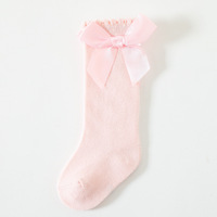 En gros Personnalisé En Vrac Chaud Tricoté Bébé Filles Long Crew Chaussettes Mignon Hiver De Noël Toddler Robe Chaussettes Respirant Noeud Conception