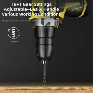 Juego de Destornilladores Eléctricos Portátiles Recargables con Batería, Taladros Inalámbricos de Velocidad Variable, Taladros de Metal sin Escobillas - Product Image 5