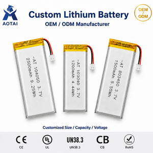 Batterie Li-polymère personnalisée 803450 3,7 V 1500 mAh, cellule rechargeable au lithium-polymère avec connecteur JST pour appareils IoT et objets connectés - Product Image 1