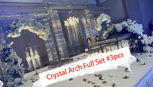 Nuevo Diseño de Arco de Boda en Acrílico y Plástico Color Oro Mate y Plata Pulida para Decoración de Escenarios de Boda - Product Image 3