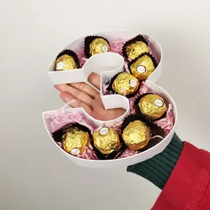Groothandel box 8 3 wit-Zoete Gummy Gelei Snoep Verpakking Chocolade Filler Nummer Kartonnen Vormige Doos Voor Traktatie