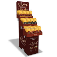 Présentoir pliable pour supermarché, présentoir au sol en carton ondulé pour chips, idéal pour la présentation en magasin alimentaire