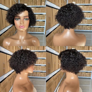 Capelli ricci parrucche crespi ricciolose ricciolente capelli umani brasiliani arricciatura parrucche per donne nere capelli umani ad alta temperatura - Product Image 4