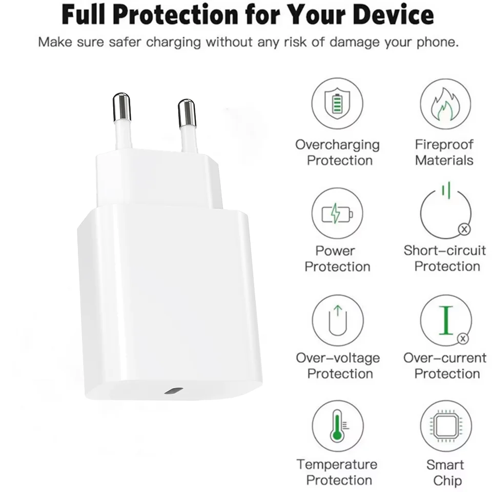 EU-standard PD 3.0 20W Fast Charging Mobile Phone Charger 5V/3A Output ...