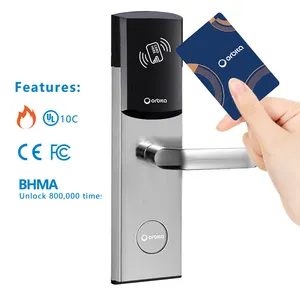 M1 Card Hotel Lock Orbita Sdk Api Electronic Keyless Entry Intelligence Smart Key Swipe Rf M1 Card Digital Rfid Hotel Door Locks System