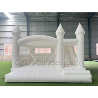 Vente en gros de châteaux gonflables commerciaux, combinés avec toboggan aquatique blanc, mini châteaux gonflables pour enfants, pour la location événementielle