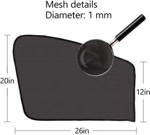 Parasol magnético para ventana lateral de grado Industrial 2025, cortinas de privacidad para coche para bebé, protección UV, deslumbramiento y escudo térmico - Product Image 2