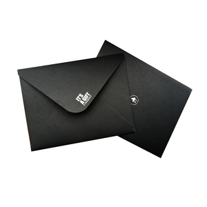 Sobres de Cartulina Negra Mate de Alta Calidad con Estampado Dorado en Caliente Personalizado, Tarjetas de Agradecimiento con Logotipo al por Mayor de 8*13 cm - Product Image 1