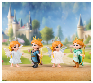 Figurine 3D de décoration de gâteau dessin animé mignon figurine de jardin miniature Kawaii poupée résine fée ange princesse <span class=keywords><strong>Prince</strong></span> figurine jouet pour enfant - Product Image 2