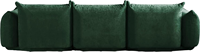 Ensemble de canapé trois places en tissu velours vert moderne avec éponge de haute qualité dans un style design nordique pour salon