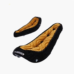 อุปกรณ์เสริม<span class=keywords><strong>จักรยาน</strong></span> 4OEM Lowrider Retro Bicycle Harley West Coast ที่นั่งจักรยานแบบ Color Block สีพื้น ที่นั่งขนสัตว์เทียม - Product Image 2