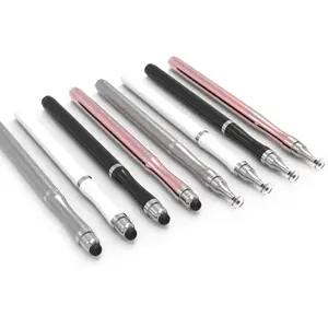 ปากกาสไตลัสสากล 2 ใน 1 สําหรับโทรศัพท์แท็บเล็ตปากกาสัมผัสการวาดภาพหน้าจอ Capacitive ปากกา Caneta สําหรับสมาร์ทโฟน Pad