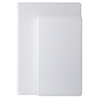 Carnet d'affaires à couverture blanche vierge, sublimation pleine page, A6 A5, adhésif double face