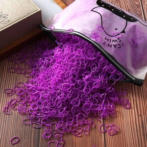 Fascette per capelli nere piccole monouso da 1000 pezzi/sacchetto, in gomma con elastico resistente, stile dolce da festa per bambine - Vendita calda - Product Image 6