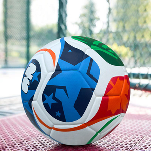 Balón de <span class=keywords><strong>Fútbol</strong></span> de Alta Calidad, Tamaño Oficial 5, PU Termosellado, Cosido a Máquina, con Logotipo Personalizado, para Entrenamiento - Product Image 1