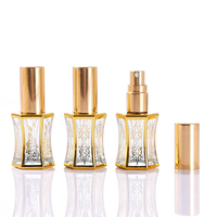 3ml 6ml 12ml Uv Electroplated Portable Attar Essential Oil Roller Glass Ball Bottle Luxury Arabic Travel Perfume Roll on Bottles