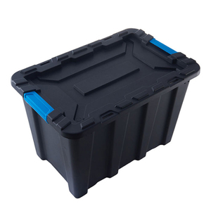 Custom 55l Stackable Heavy Duty Plastic Storage Tool Box With Handle