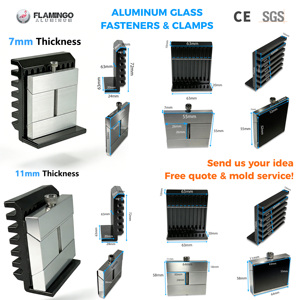 Accessoires de garde-corps en verre pour villa et jardin modernes les plus vendus, pinces, panneaux, accessoires d'<span class=keywords><strong>escalier</strong></span>, résistants à la rouille - Product Image 2