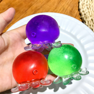 Pelota Antiestrés de Octopus Transparente Personalizada con Logotipo de Maltose, Juguete Sensorial de Plástico y Látex para Autismo - Product Image 1