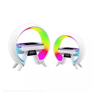 Sạc không dây với đồng hồ báo thức, màu RGB LED flash, đèn bàn, điện thoại di động, phòng khách, bàn cạnh giường ngủ, loa - Product Image 6