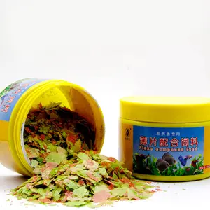 High quality aquarium tropical ornamental small fish colour enhancing flake fish food