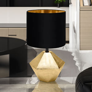 Lámpara de mesa de cerámica E14 sin fuente de luz, ideal para decoración y ambientación en hogares y oficinas. - Product Image 3
