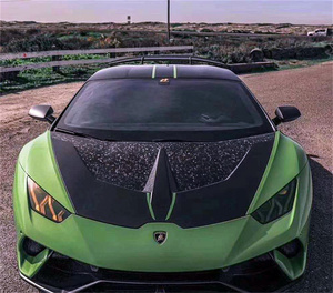 Usato per Lamborghini Huracan LP580 LP610 forgiato in fibra di carbonio V-style copertura del corpo di ventilazione del cofano anteriore kit - Product Image 5