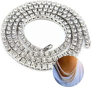 Collana <span class=keywords><strong>e</strong></span> Bracciale a Catena da Tennis Hiphop da 3mm 4mm 5mm in Oro 18k con Diamanti Iced Out Argento CZ <span class=keywords><strong>e</strong></span> Moissanite per <span class=keywords><strong>Uomo</strong></span> <span class=keywords><strong>e</strong></span> Donna - Product Image 6