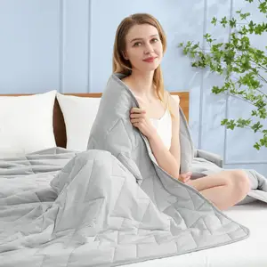 Lightweight Down Alternative Summer Cool Quilt Natural Bamboo Cooling Comforter For Hot Sleepers