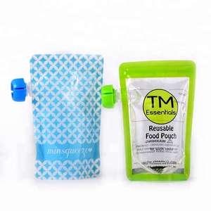 Bolsa Reutilizable de 150 ml, Libre de BPA, Apta para Lavavajillas y Congelador, de Grado Alimenticio, PET/PA/PE, con Boquilla para Líquidos, Envase para Bebidas, Marca <span class=keywords><strong>Easylife</strong></span> AB233 - Product Image 4