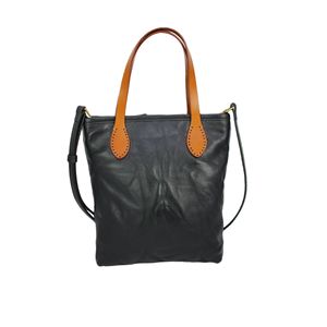 Nasman Vintage Genuine Leather Mini Tote <b>Bag</b> Black Zipper Closure Everyday Use Women's Handbag Crossbody <b>Bag</b> - Product Image 5