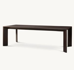 Nouveau design de salle à manger pour la maison <span class=keywords><strong>Arles</strong></span> Table de salle à manger rectangulaire Table à manger en bois massif - Product Image 2