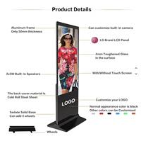 BESTSELLER AI 55-Zoll Digitale Beschilderung und Displays Kiosk Totem LCD Touchscreen Indoor Smart WIFI Bodenstehender Werbeplayer