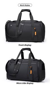 กระเป๋าเดินทางแบบดัฟเฟิลขนาดใหญ่สำหรับทุกเพศ พร้อมช่องใส่รองเท้า กันน้ำ กระเป๋าออกกำลังกาย กระเป๋าใส่ของสำหรับวันหยุดสุดสัปดาห์  รับสกรีนโลโก้ - Product Image 2