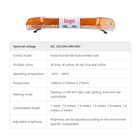 Barre lumineuse d'avertissement d'urgence LED rouge et verte 72W 47 pouces, barre lumineuse clignotante pour ambulance, camion de dépannage, camion de pompiers, remorque