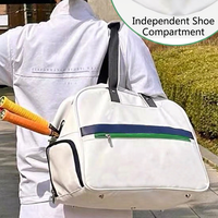 Sac de sport avec compartiment séparé pour chaussures, en tissu Oxford imperméable, sac de raquette de tennis, grande capacité, sac de voyage à bandoulière