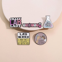 Broches en émail souple pour femmes en STEM, Lab Wars, Crazy Lab Lady, Sisters in STEM, pour les scientifiques et les passionnés