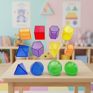 Juguetes Geométricos 3D de Plástico Sólido en Forma de 12 Figuras, Juguetes Educativos Matemáticos Desmontables para Ciencias y Matemáticas - Product Image 3