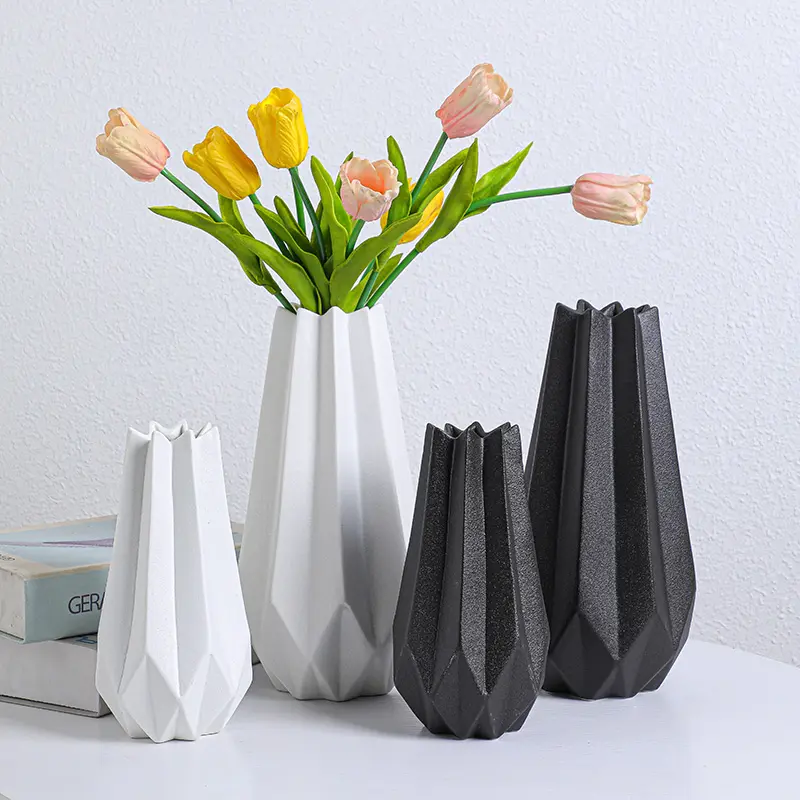 カスタム高品質フラワーアレンジメント北欧モダンフラワー花瓶装飾用セラミック花瓶