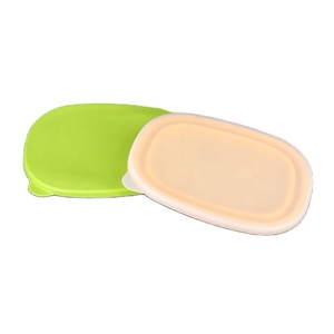 Free Sample 800ml 27oz Yellow Square Size BPA Free polyester <b>Collapsible</b> Camping Outdoor Kitchen <b>Bowl</b> With Lid - Product Image 6