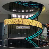 Kualitas Terbaik hemat biaya P4 256x128mm layar LED fleksibel dalam ruangan untuk pusat perbelanjaan TV toko ritel lift pencarian arah