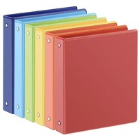 Classeur à trois anneaux en plastique PP exclusif transfrontalier, format A4, coloré, épaissi, pour bureau et études, multi-pages